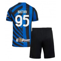 Inter Milan Alessandro Bastoni #95 Hemmatröja Barn 2024-25 Kortärmad (+ Korta byxor)